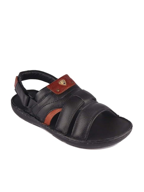 Buy Doc & Mark Men Olive Brown Leather Comfort Sandals - Sandals for Men  8043275 | Myntra