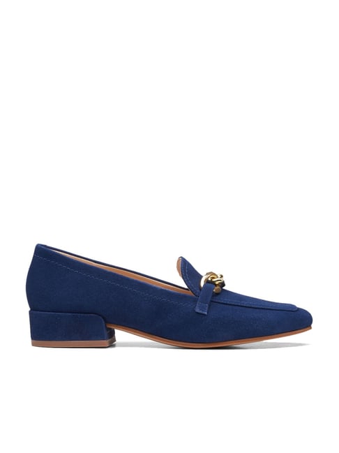 Clarks Women's Seren30 Step Blue Loafers