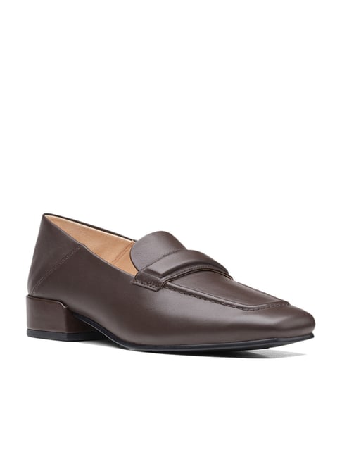 Clarks brown loafers outlet womens