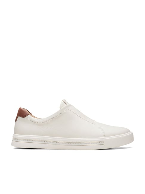 Clarks shop white loafers