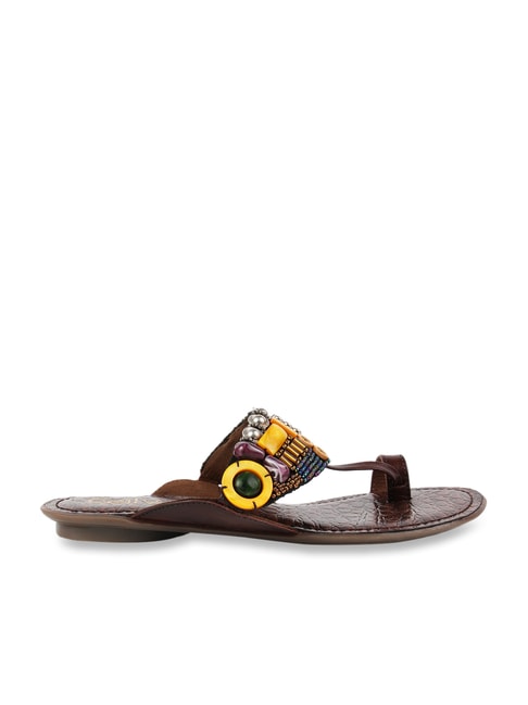 Catwalk Women's Brown Toe Ring Sandals Price in India