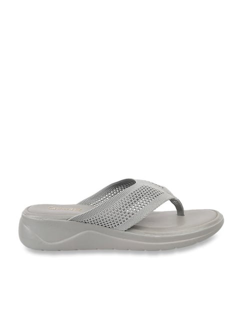 Grey wedge 2025 flip flops