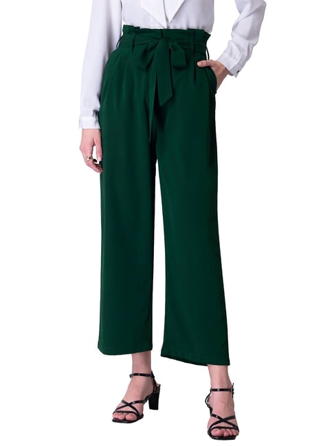 ZARA SIZE XS / dark green paperbag trousers / R200 | Instagram