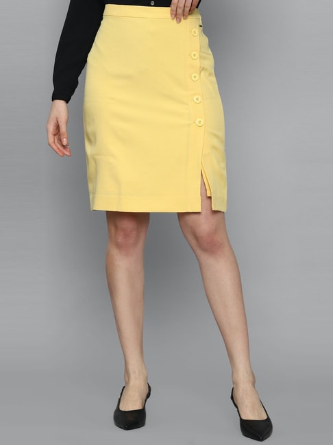 Allen Solly Yellow Shift Skirt Price in India