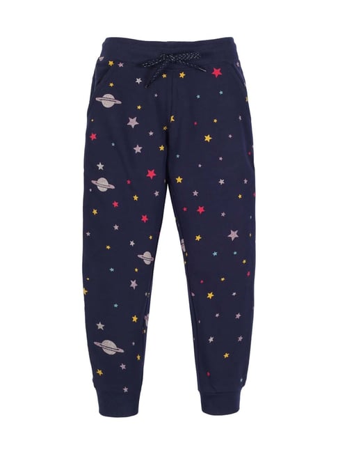 Plum Tree Kids Navy Cotton Printed Joggers-picture-37