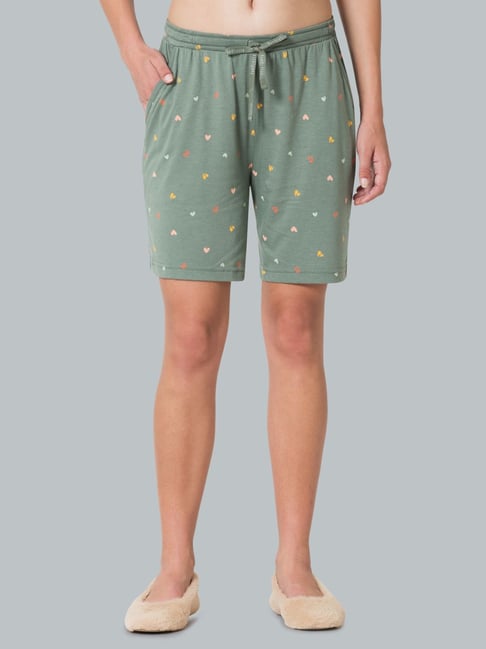 Van Heusen Green Cotton Printed Shorts-picture-31