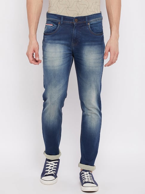 Duke Blue Slim Fit Lightly Washed Jeans-image-23