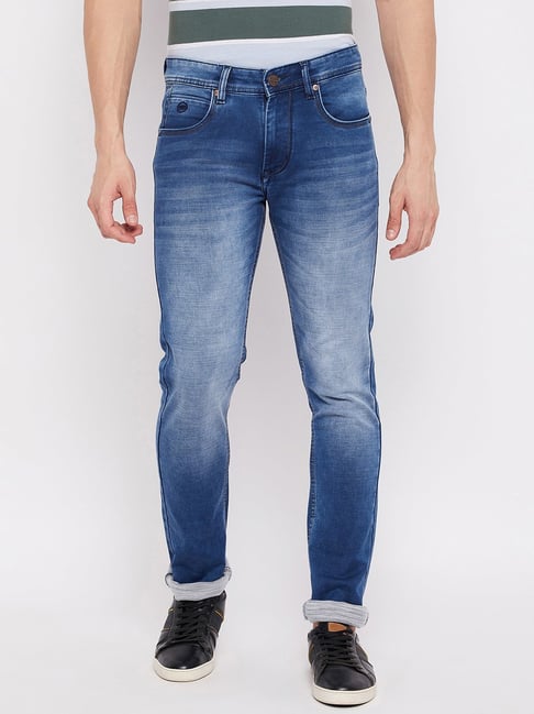 Duke Light Blue Slim Fit Lightly Washed Jeans