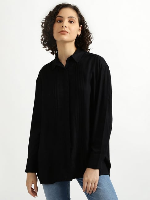 United Colors of Benetton Black Regular Fit Shirt