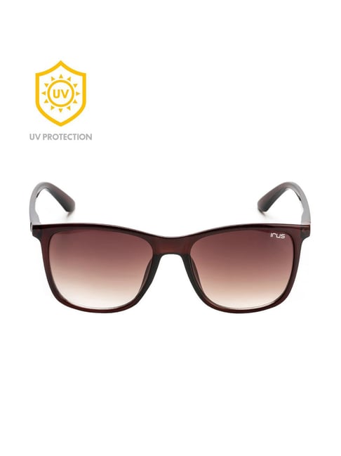 IRUS By IDEE IRS1103C2SG Brown Square Sunglasses