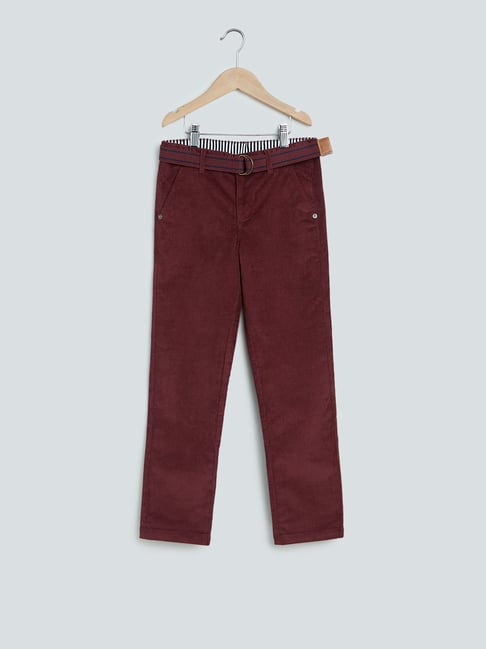 Corduroy trousers - Red - Kids | H&M IN