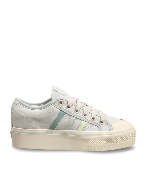 Adidas Originals Women's NIZZA PLATFORM W White Sneakers