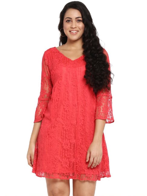 No Fade Ladies Net Red Kurti at Best Price in New Delhi | Experience Fresh