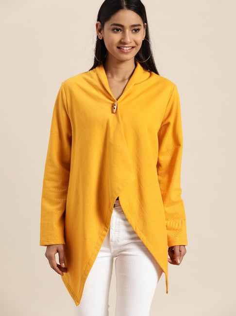 Yellow deals shrug sweater