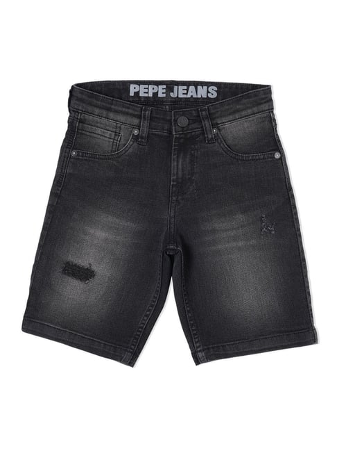 Black High Waisted Jean Shorts | boohoo