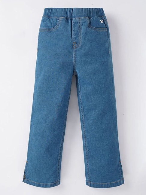 Ed-a-Mamma Kids Blue Cotton Regular Fit Jeans