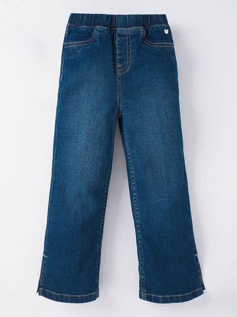 Ed-a-Mamma Kids Blue Cotton Washed Jeans