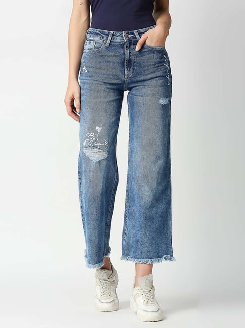 Pepe Jeans Blue Distressed Jeans