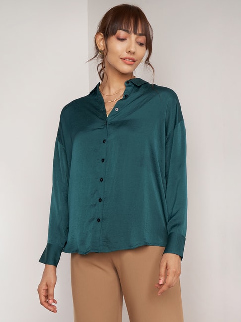 AND Green Regular Fit Shirt Price in India