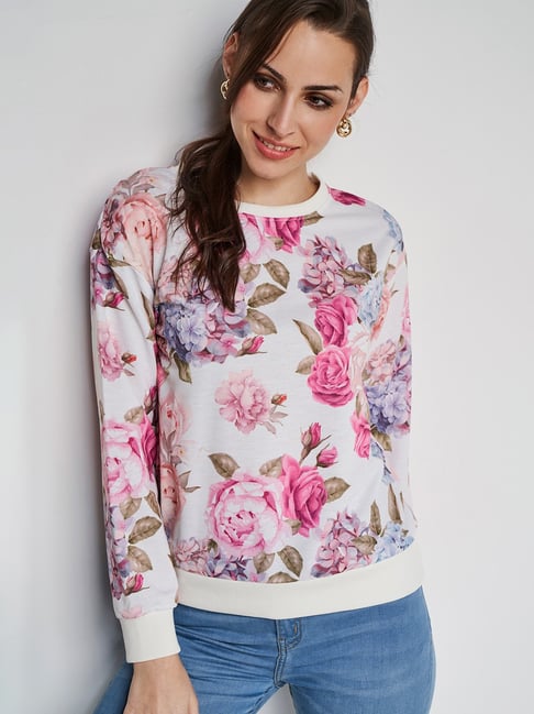 Floral print pullover new arrivals