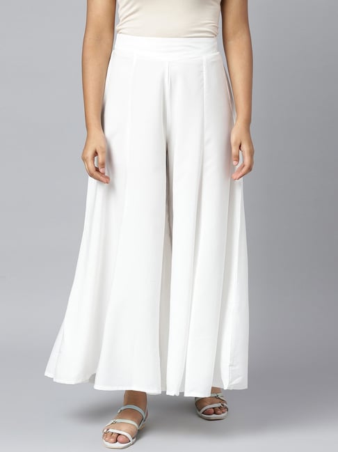 LIMITED EDITION White Pleated Wide Leg Trouser  Forever Unique