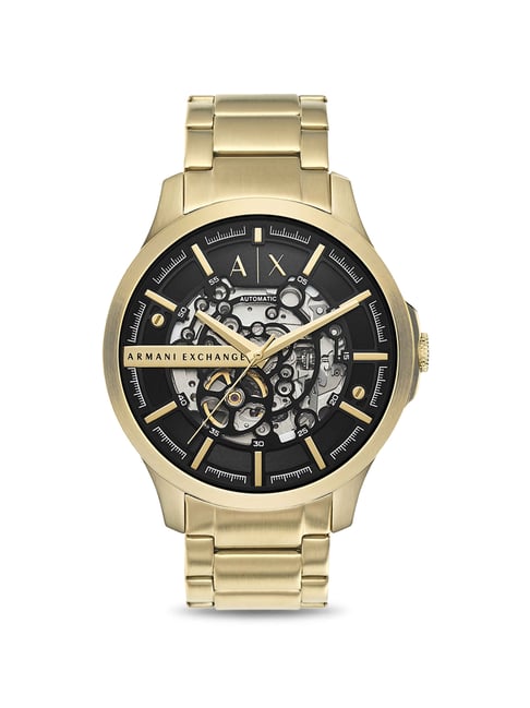 Gold watch sales armani exchange