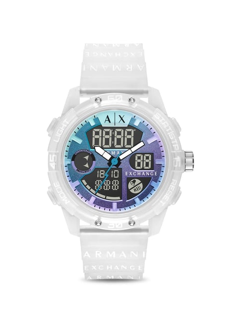 Armani exchange on sale transparent watch