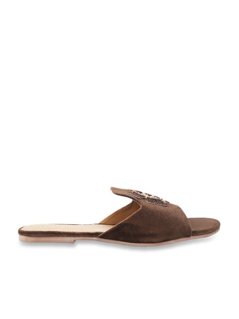 Mochi Women's Brown Casual Sandals Price in India