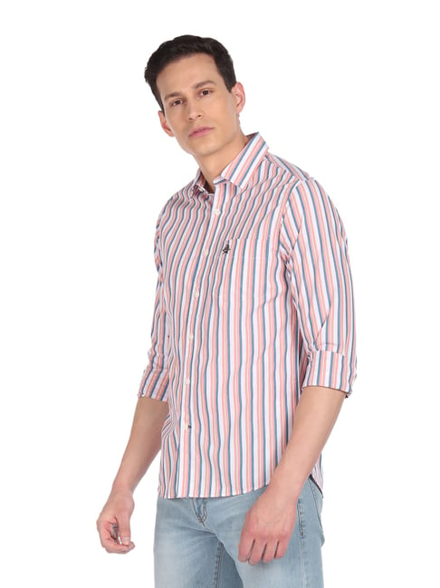 Buy U.S. Polo Assn. Light Pink Regular Fit Cotton Shirt for Men's Online @  Tata CLiQ