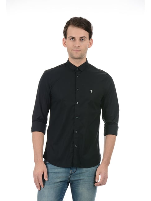 FCUK Black Slim Fit Shirt