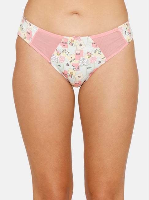 Zivame Pink Printed Hipster Panty Price in India