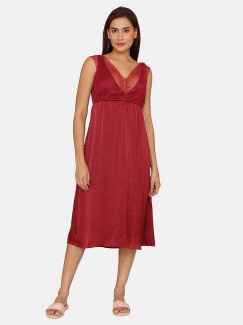 Pattern: Solid 6 Pieces Ladies Plain Satin Night Dress, Red, M- XL at Rs  450/set in Meerut