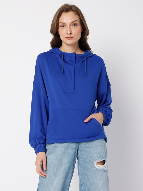 Vero Moda Blue Full Sleeves Hoodie-picture-37