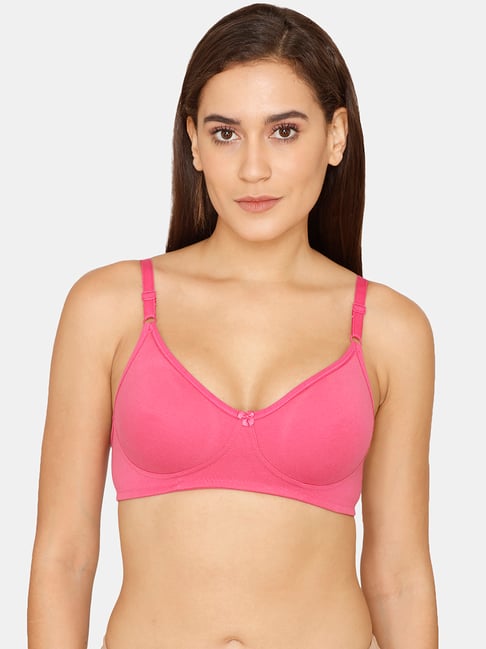 Rosaline by Zivame Pink Non-Padded Double Layered Bra Price in India