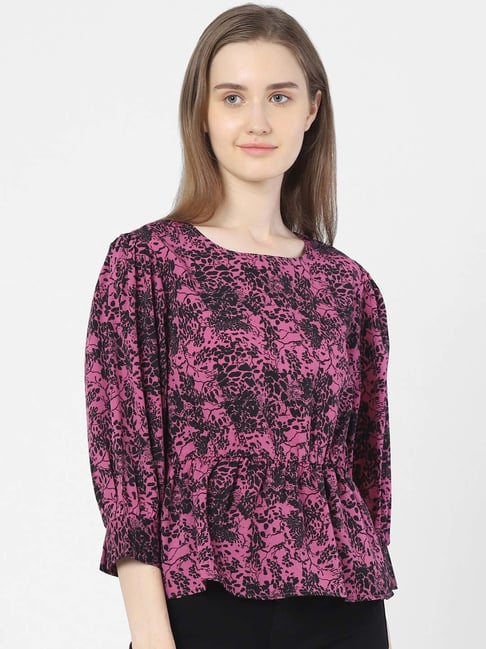 Vero Moda Purple Printed Top for Women's Online @ CLiQ