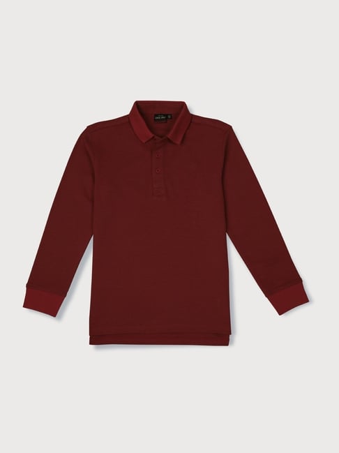 boys burgundy polo