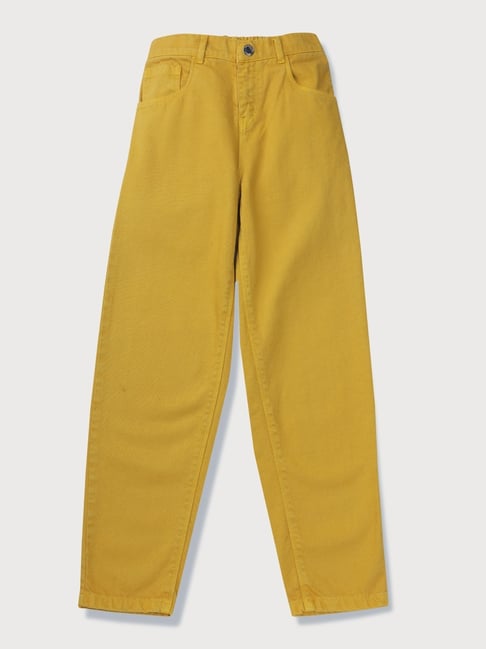 Buy Gini Jony Kids Yellow Jeans for Girls Clothing Online Tata