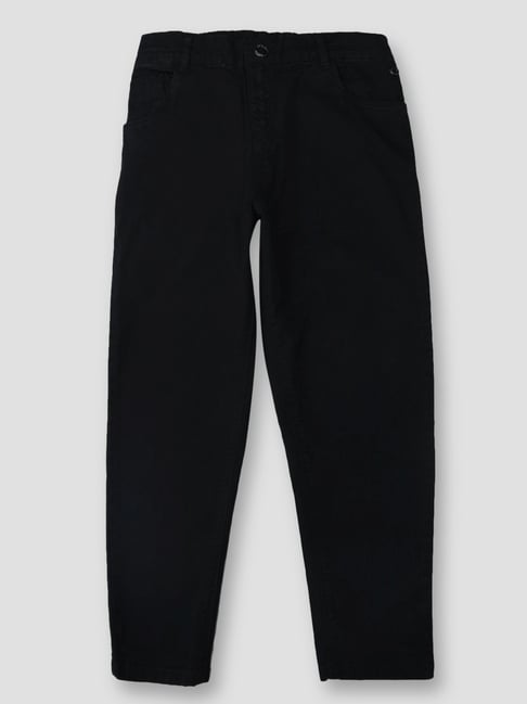 Buy Regular Fit Men Trousers Black Poly Cotton Blend for Best Price,  Reviews, Free Shipping