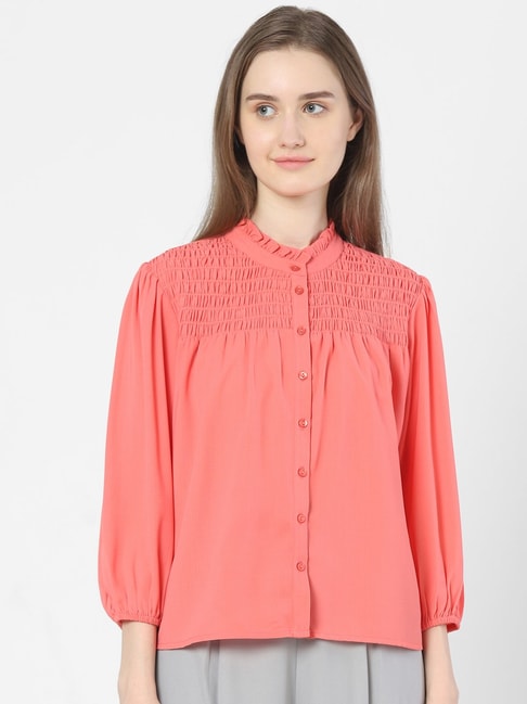 Vero Moda Rose Pink Regular Fit Shirt Price in India