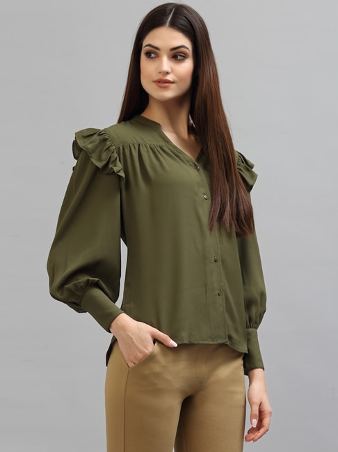 Style Quotient Green Regular Fit Shirt Price in India