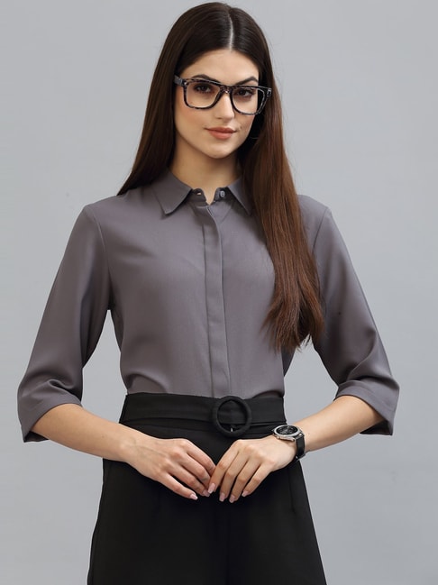 Style Quotient Grey Regular Fit Shirt Price in India