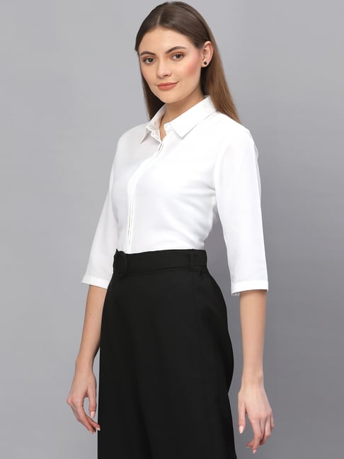 Style Quotient White Regular Fit Shirt Price in India