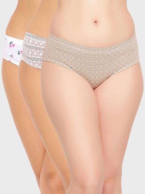 Clovia Multicolor Printed Hipster Panty (Pack Of 3) Price in India