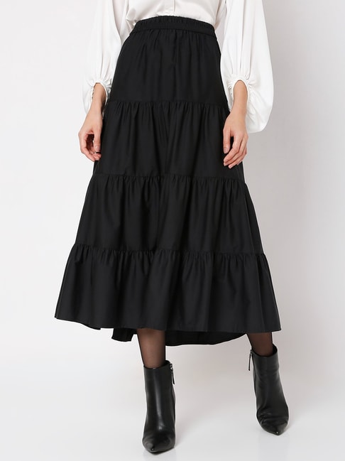 Vero Moda Black Cotton Skirt Price in India