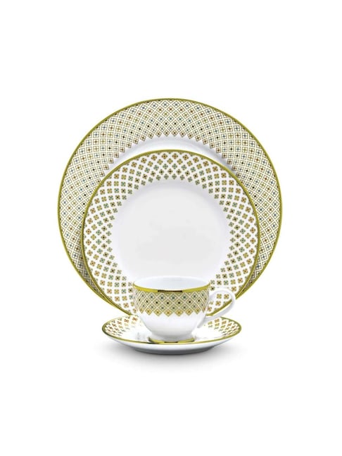 Buy NORITAKE Petite Fleur White & Green Porcelain Dinner Set at Best Price  @ Tata CLiQ