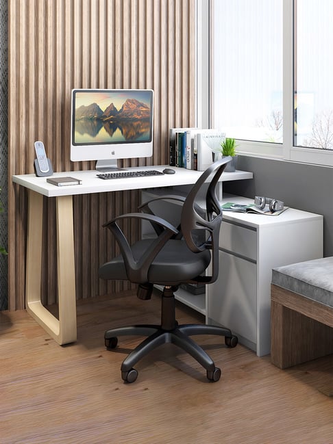 Nilkamal Dalton Nilkamal Study Table And Chair Buy Durian Juda Frosty White  Engineered Wood Study Desk White