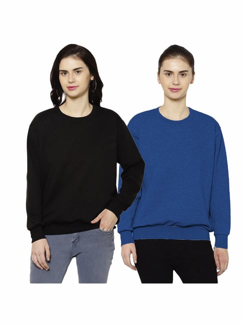 Vimal Jonney Black & Blue Round Neck Pullover - Pack of 2-picture-32