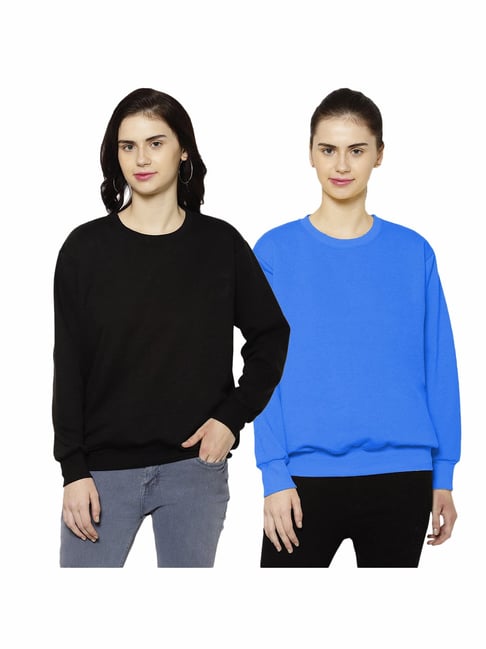 Vimal Jonney Black & Blue Round Neck Pullover - Pack of 2-picture-31