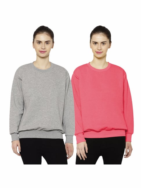 Vimal Jonney Grey & Pink Round Neck Pullover - Pack of 2-picture-31