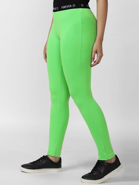 Buy Forever 21 Green Regular Fit Leggings for Women Online @ Tata CLiQ
